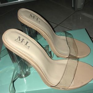 Nude perplex heels ! ✨ Worn once . ✨